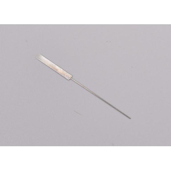 Professional 0.35*50mm Round Eyebrow Tattoo Needles Medical 304 Stainless Steel & Plastic Cover