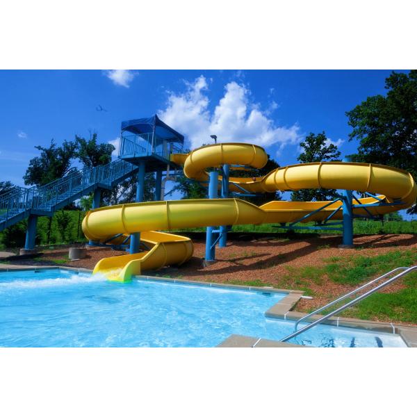 Outdoor Amusement Park Kids Swimming Pool Spiral Fiberglass Water Slide