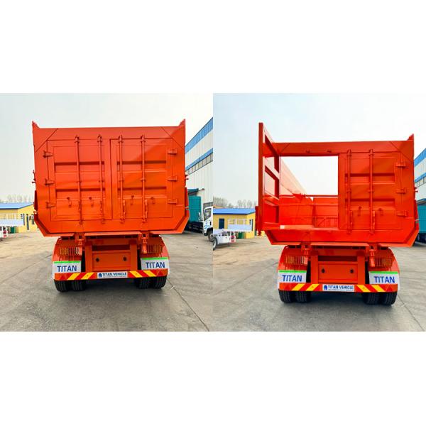 4 Axle 35 40 45 m3 Dump Semi Trailer Tipper Trailer Hydraulic Rear End Trailer for Sale