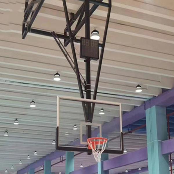 Buy Tempered Glass Backboard Basketball Hoop Electric Folding Suspended at wholesale prices