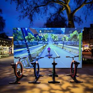 Exercise Bike With Video Projector Interactive Projection Game Cycling Simulator