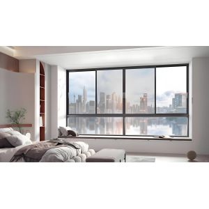 GC90 Aluminum Frame Sliding Windows Anodized Commercial Aluminum Sliding Windows