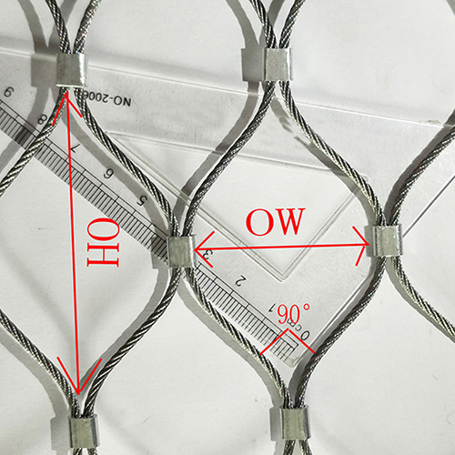 Flexible stainless steel cable mesh