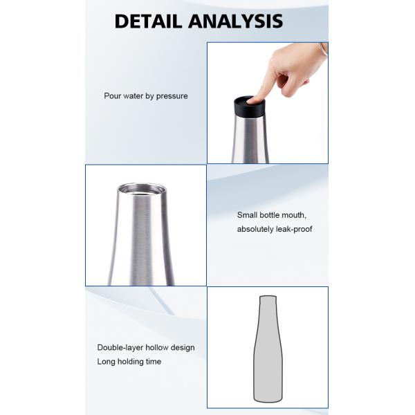 20oz Double Wall Stainless Steel Thermos Vacuum Flask Insulated 360 degree Water Outlet Sport Water Bottle