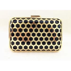 Geometric Pattern Silver Sparkly Clutch Bag , Dot Pattern Metallic Clutch