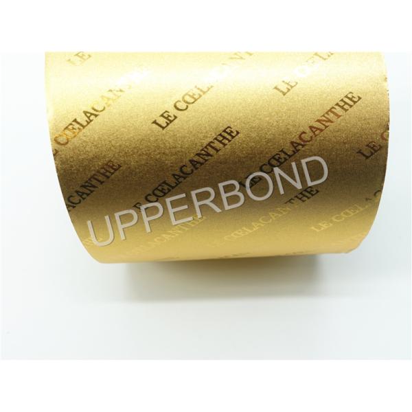 Tobacco Industry Golden Embossing Aluminum Foil Paper With Logo