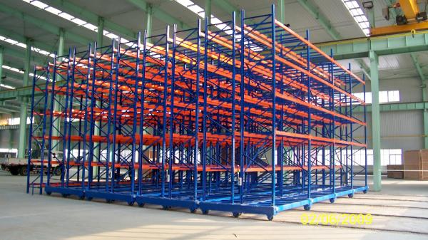 Electrical Mobile Racking Automated Warehouse System With Rail Steel Q235