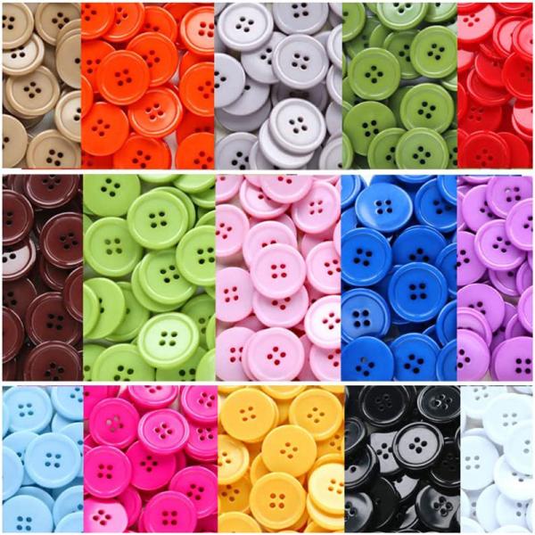 Wholesale Custom Colorful 4 holes Wooden Round Buttons For Clothing Shirt