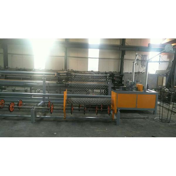 Buy 2m Width PLC Full Automatic Double Wire Chain Link Fence Making Machine/diamond wire mesh machine at wholesale prices