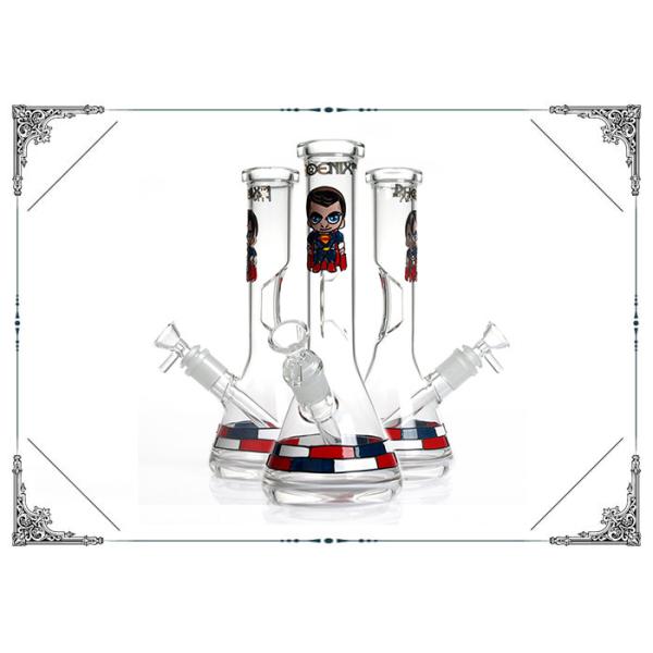 Buy Superman Bongs Glass Smoking Water Pipe Beaker Bong New Design Glass Hookah Pipes at wholesale prices