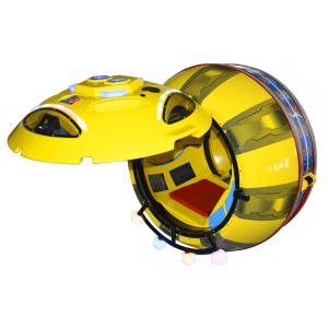 Space Capsule Kids Electric Car Battery Operated 360 Degree Rotation