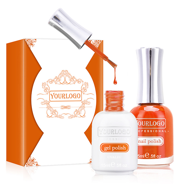 New Fashion Hot Sale OEM Available 2 In1 Color Matching Dry Fast Naturally Custom Logo Long Lasting Nail Gel Polish Set