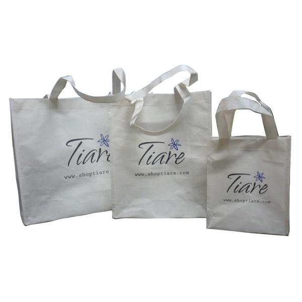 Buy OEM White Shopping Reusable Carrier Bags For Gift Packaging at wholesale prices
