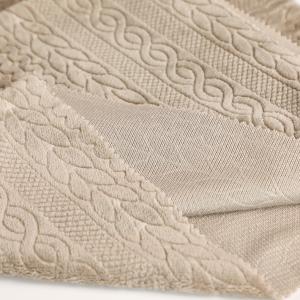 Embossed Flannel Fleece Fabric Single Side 100% Polyester
