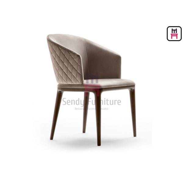 Buy Ash Wood Leg Dining Chair Diamond Stitch For Retaurant / Hotel at wholesale prices