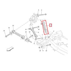 For Maserati Ghibli Levante Quattroporte M156 M157 Rear Wheel Hub Tension Bar