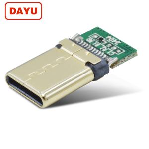 16P Golden Plated Usb 3.0 Type C Connector With Data+Charging Function