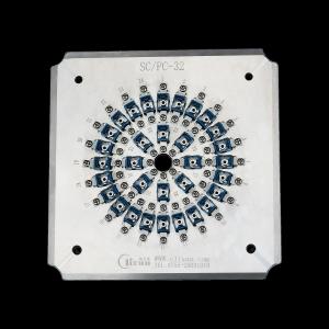 32 Port SC / PC Connector Fiber Optic Polishing Plate Stainless Steel S136