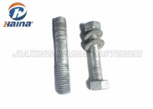 Quality HDG Double End Threaded Studs M22 Hex Head Bolts and Nuts with Washers for sale