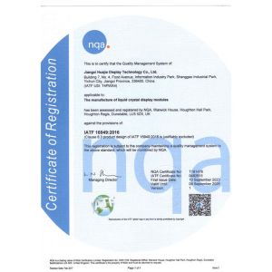 shenzhen huaxianjing display touch co.,LTD Certifications