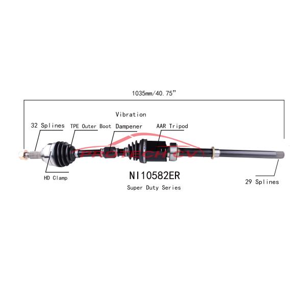 Buy Nissan Right Front Axle Shaft Replacement NI10582ER EXTREME Weather Unit at wholesale prices