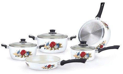 Buy ALUMINIUM PORCELAIN ENAMELLED NON-STICK 8PCS COOKWARE at wholesale prices