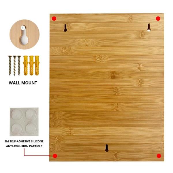 Bamboo 6 In 1 Ziplock Bag Storage Organizer With Cutter Functional Design Single Tier