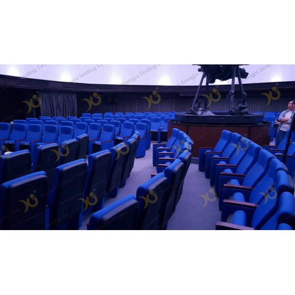 Large Angle Arc Range Theatre Seating Chairs With Rocker Pushing Back Function