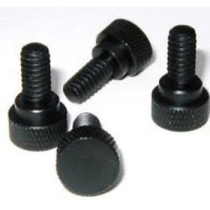 China Black Aluminum Knurled Thumb Screw For Automotive Hardware Fastener on sale