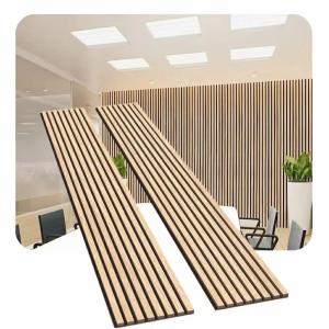 China Natural Bamboo Wood Akupanel Acoustic Wall Panels Building Materials Wholesale  on sale