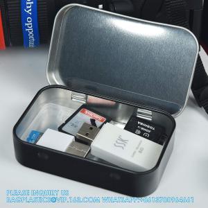 Metal Rectangular Empty Hinged Tins - Pack Of 40 Silver Mini Portable Box Small