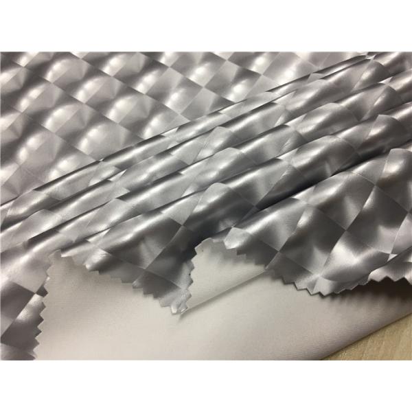 Buy 0.45mm Stretch Backing Garment Leather Fabric For Swimwear Silver Color at wholesale prices