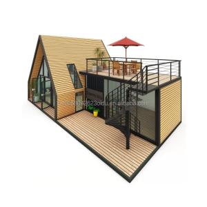 EU Modern Triangular Wooden Steel Structure House for Hotel or Carport Main