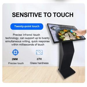 49 Inch Exhibition Hall Interactive Self Service Kiosk Vertical Touch Screen