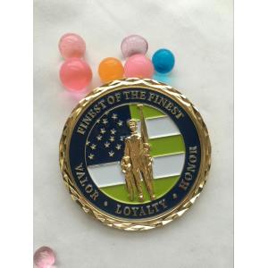 Manufacture for cheap custom logo made brass metal round gold souvenir enamel