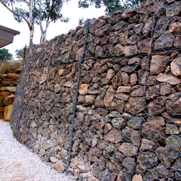 Buy 2.7mm Galvanized Retaining Wall Woven Gabion Baskets at wholesale prices