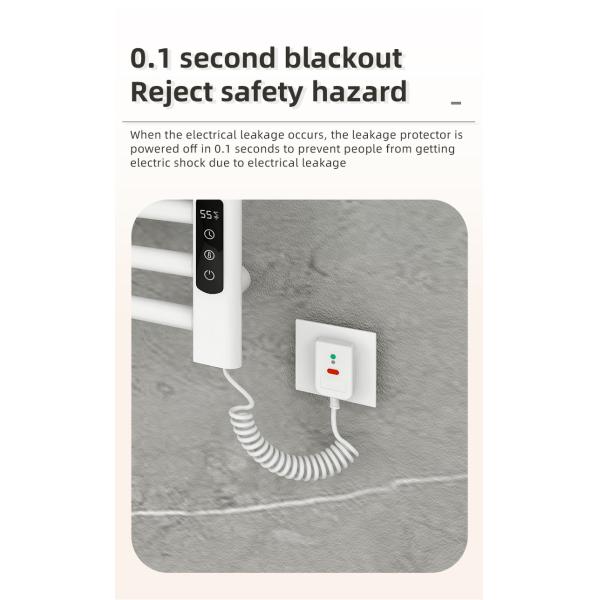 Electric Heated Space Aluminum Bathroom Towel Warmer and Drying Rack for Modern Design