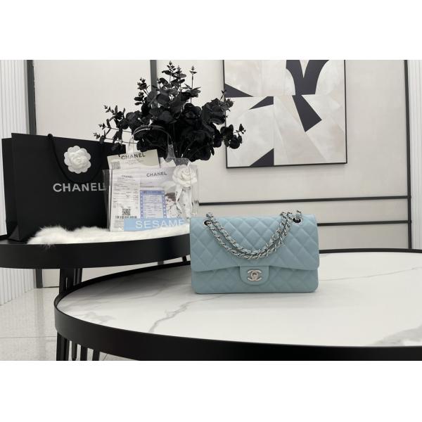 Ball Caviar Womens Chain Bag Calf Skin Inside Suede 25cm Length