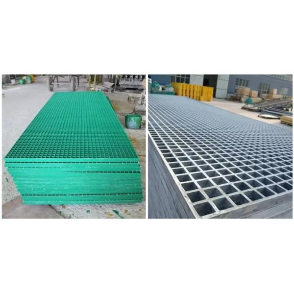 Flat Gritted Molded FRP Floor Grating Orange For Electronics Industry
