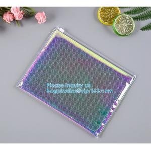 Rainbow Holographic Cosmetic Laser Slider Ziplockk Esd Bubble Bag Bubble