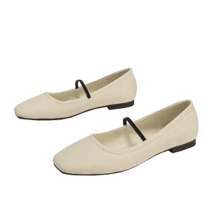 Leather Upper Material Comfy Walking Sandals With Square Toe Shape