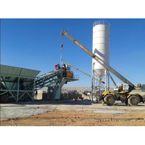 YHZS75 Full Automatically Concrete Batching Plant Mobile PLC Control