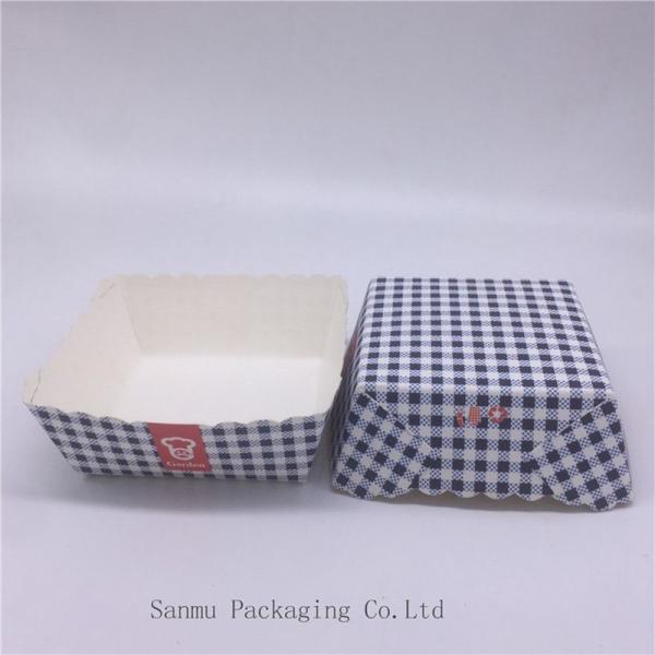 Buy Disposable Square Cupcake Liners , Black And White Checkered Cupcake Wrappers at wholesale prices