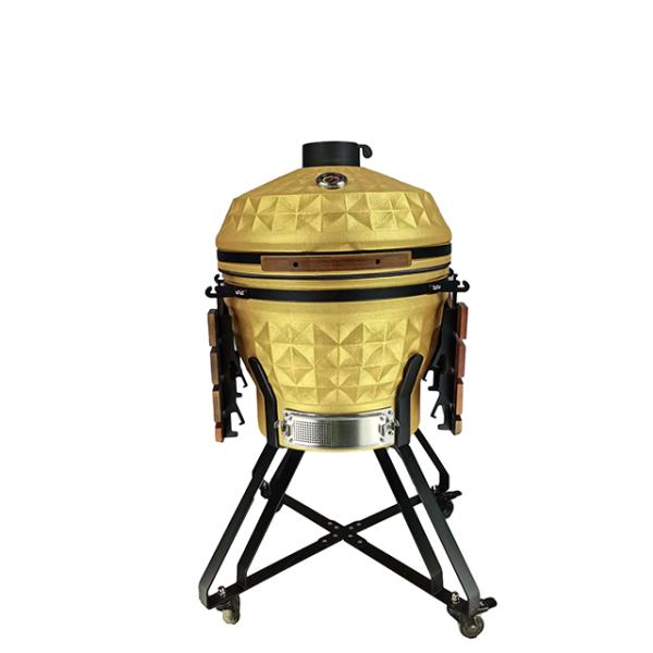 KIMSTONE 2023 New Bbq Grill Parrilla Kamado 24 with Kamado Heat Deflector Bbq Grill Grate Lifter Cooking Gripper