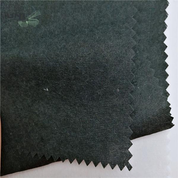 Buy Recycled Cotton Embroidery Backing Nonwoven Interlining Fabric Black Tear Away at wholesale prices