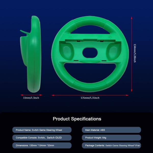 2 in 1 Sleek Round Steering Wheel for Nintendo Switch 2 with Improved Control