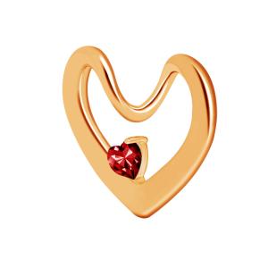 Twisty Engraved Heart Charm