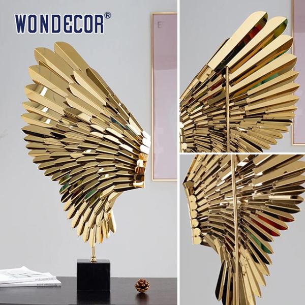 Abstract Metal Art Decoration Angel Wings Stainless Steel Sculpture