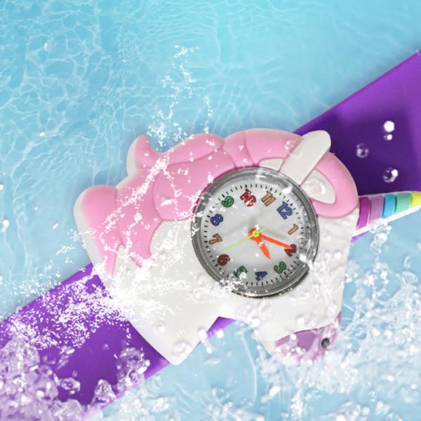 Unicorn Quartz Kids Watch 0.6cm Thickness 3ATM Waterproof Arcylic Material