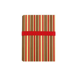 Stripe Custom Printed Notebooks , Personalised Writing Journal Bookmark Bow